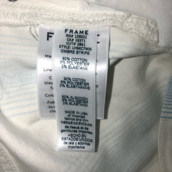 FRAME Le High Skinny Crop Ombré Stripe 28 NWT - Picture 11 of 12